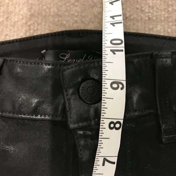 LEVEL 99 Skinny Black Ankle Pant Women 8/29 Wool Cotton Stretch Blend - Picture 6 of 13
